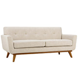 Engage Beige Upholstered Fabric Loveseat - Ornate Home