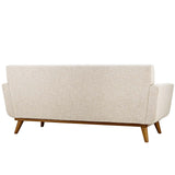 Engage Beige Upholstered Fabric Loveseat - Ornate Home