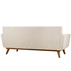 Engage Beige Upholstered Fabric Loveseat - Ornate Home