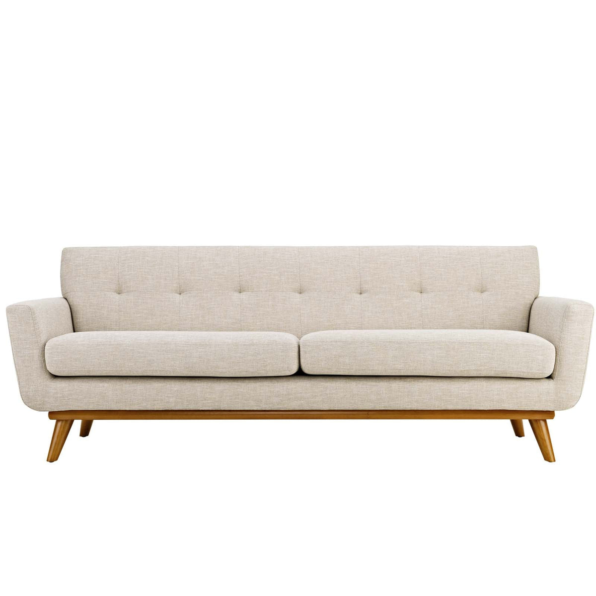 Engage Beige Upholstered Fabric Sofa - Ornate Home
