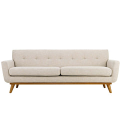Engage Beige Upholstered Fabric Sofa - Ornate Home