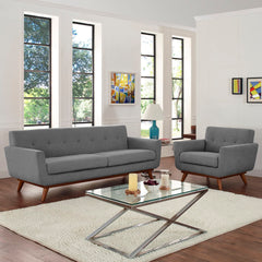Engage Expectation Gray Armchair and Sofa (Set of 2) - Ornate Home