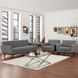Engage Expectation Gray Armchairs and Sofa (Set of 3) - Ornate Home