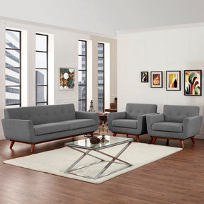 Engage Expectation Gray Armchairs and Sofa (Set of 3) - Ornate Home