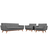 Engage Expectation Gray Armchairs and Sofa (Set of 3) - Ornate Home
