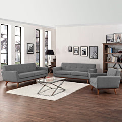 Engage Expectation Gray Sofa Loveseat and Armchair (Set of 3) - Ornate Home