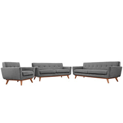 Engage Expectation Gray Sofa Loveseat and Armchair (Set of 3) - Ornate Home