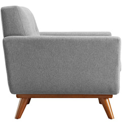 Engage Expectation Gray Upholstered Fabric Armchair - Ornate Home