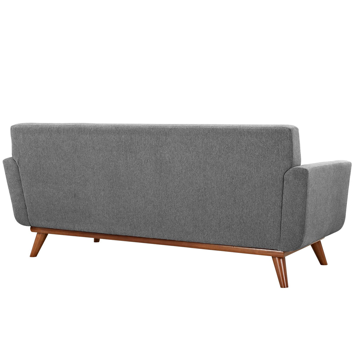 Engage Expectation Gray Upholstered Fabric Loveseat - Ornate Home
