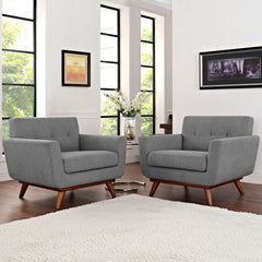 Engage Expectation Gray Wood Armchair (Set of 2) - Ornate Home