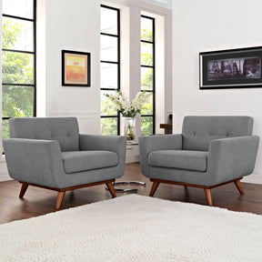 Engage Expectation Gray Wood Armchair (Set of 2) - Ornate Home