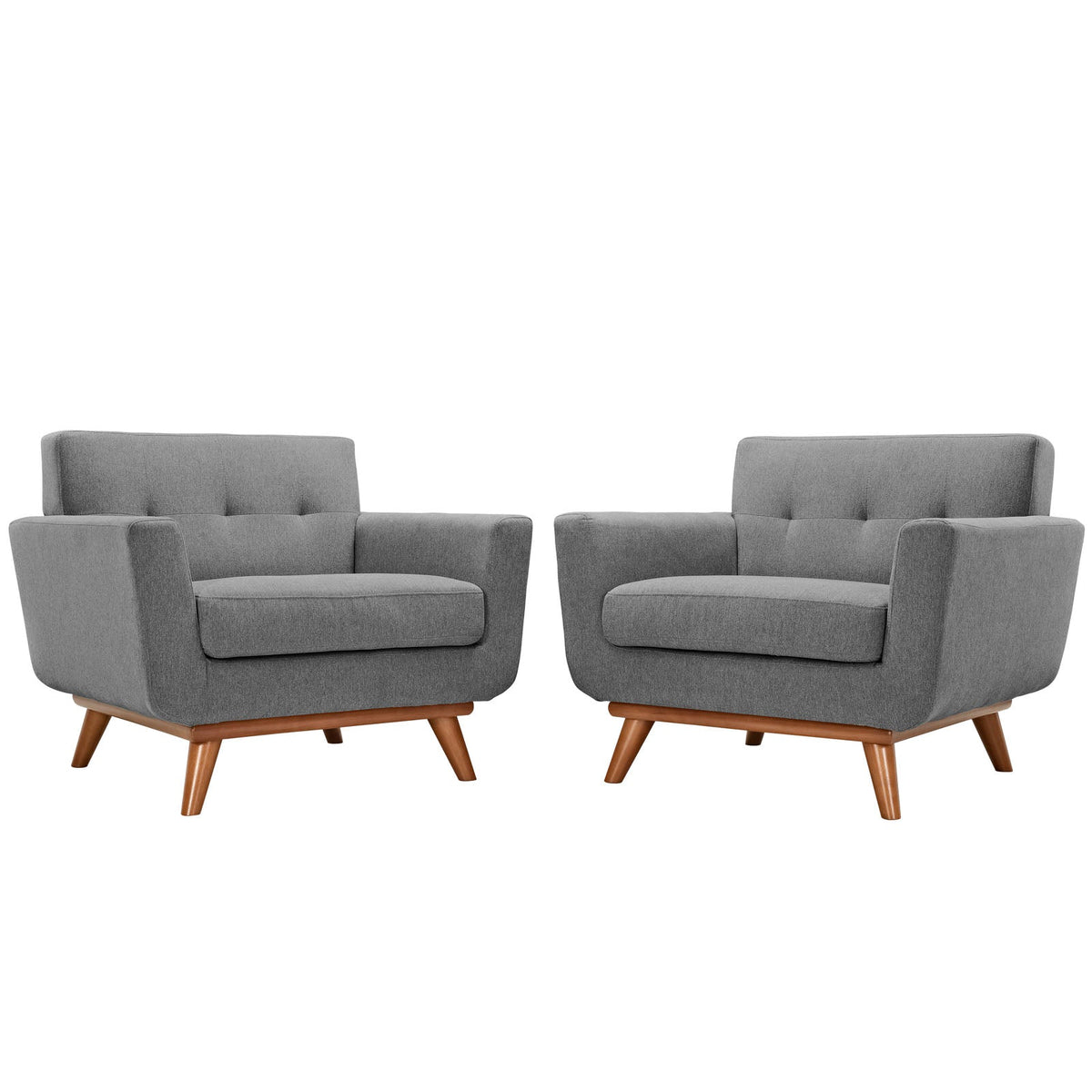 Engage Expectation Gray Wood Armchair (Set of 2) - Ornate Home