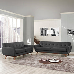 Engage Gray Loveseat and Sofa (Set of 2) - Ornate Home