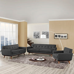 Engage Gray Sofa Loveseat and Armchair (Set of 3) - Ornate Home