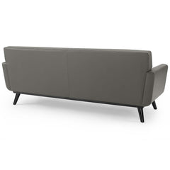 Engage Gray Top-Grain Leather Living Room Lounge Sofa - Ornate Home