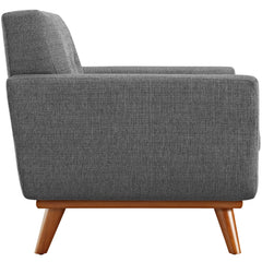Engage Gray Upholstered Fabric Armchair - Ornate Home