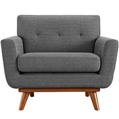 Engage Gray Upholstered Fabric Armchair - Ornate Home