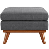 Engage Gray Upholstered Fabric Ottoman - Ornate Home