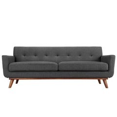 Engage Gray Upholstered Fabric Sofa - Ornate Home