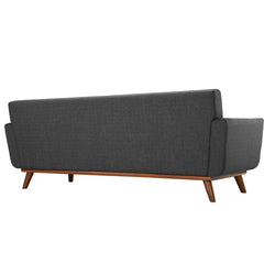 Engage Gray Upholstered Fabric Sofa - Ornate Home