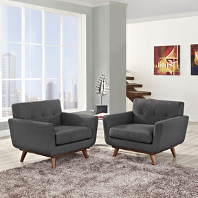 Engage Gray Wood Armchair (Set of 2) - Ornate Home