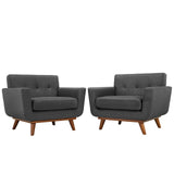Engage Gray Wood Armchair (Set of 2) - Ornate Home