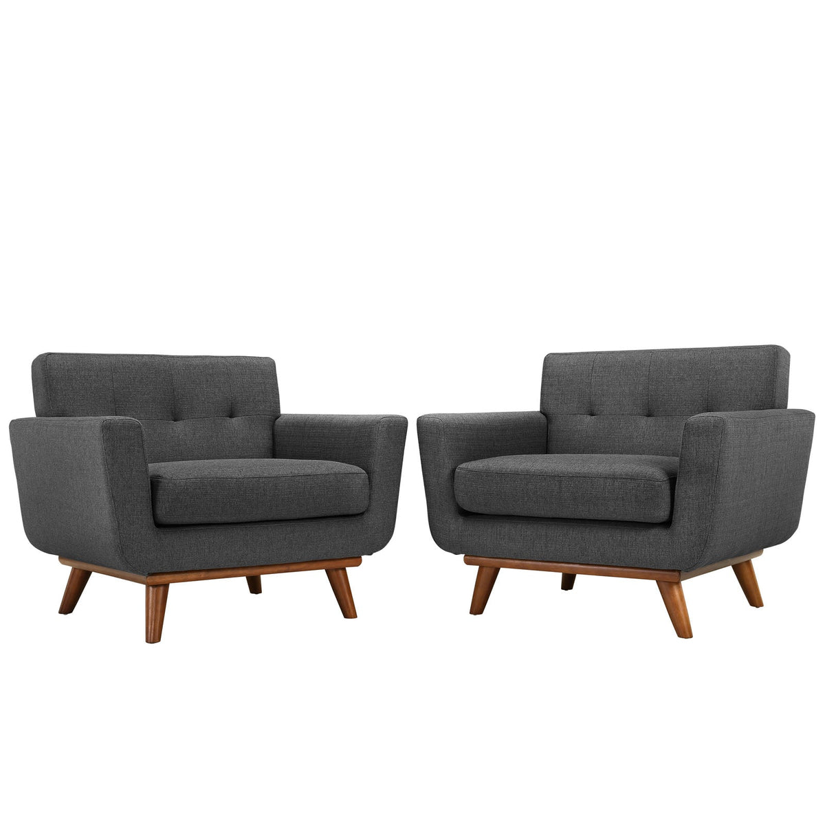 Engage Gray Wood Armchair (Set of 2) - Ornate Home