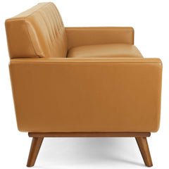 Engage Tan Top-Grain Leather Living Room Lounge Sofa - Ornate Home