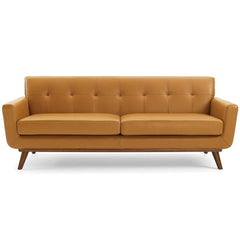 Engage Tan Top-Grain Leather Living Room Lounge Sofa - Ornate Home