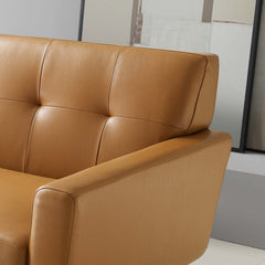 Engage Tan Top-Grain Leather Living Room Lounge Sofa - Ornate Home