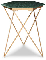 Engelton Green & Gold Accent Table (Online Special Price) - Ornate Home
