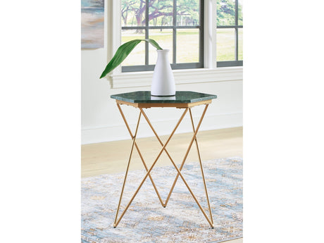 Engelton Green & Gold Accent Table - Ornate Home