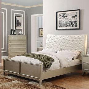 Enid Silver Queen Bed - Ornate Home