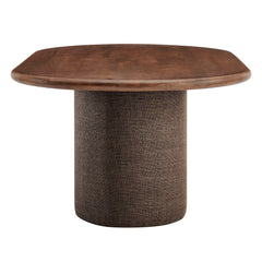 Enric Walnut 84 Inch Mango Wood Oval Dining Table - Ornate Home