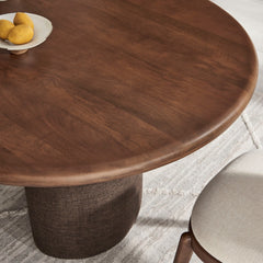 Enric Walnut 84 Inch Mango Wood Oval Dining Table - Ornate Home