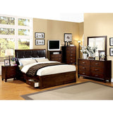 Enrico Brown Cherry Queen Bed - Ornate Home