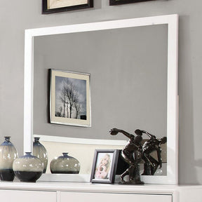 Enrico White Mirror - Ornate Home