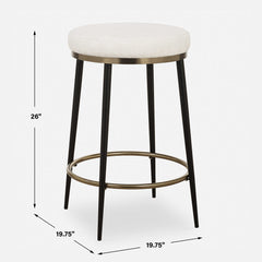 Ensemble Cream Counter Stool - Ornate Home