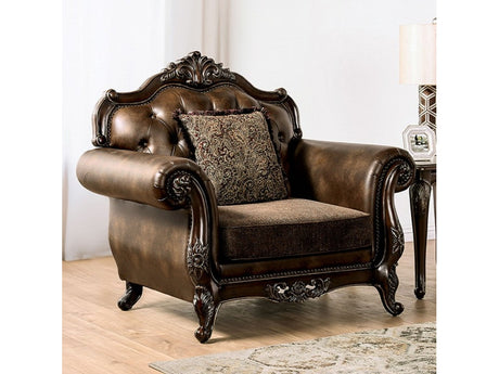 Ensenada Dark Cherry/Brown Chair - Ornate Home