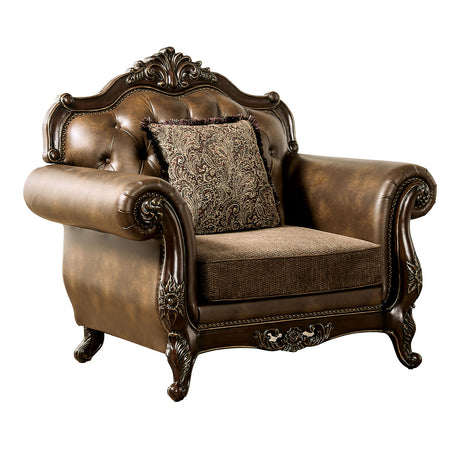 Ensenada Dark Cherry/Brown Chair - Ornate Home