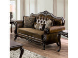 Ensenada Dark Cherry/Brown Loveseat - Ornate Home