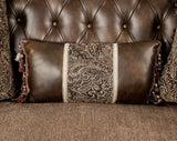 Ensenada Dark Cherry/Brown Loveseat - Ornate Home