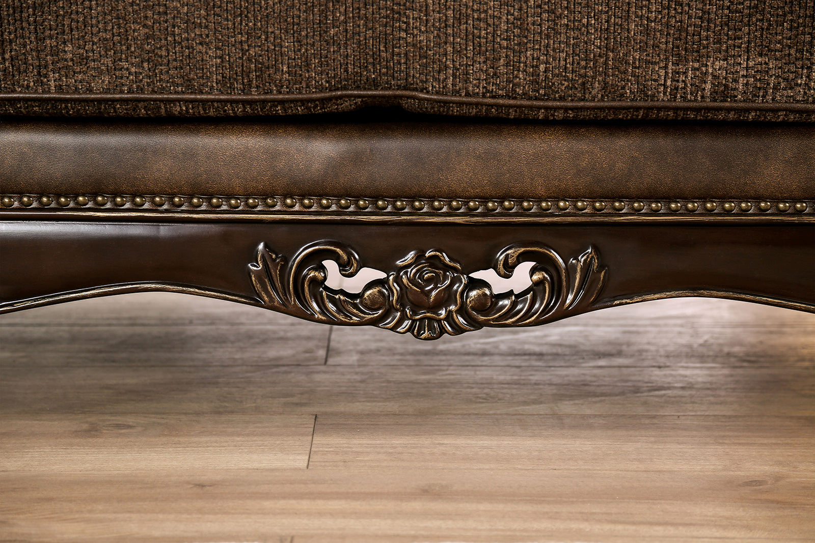 Ensenada Dark Cherry/Brown Loveseat - Ornate Home