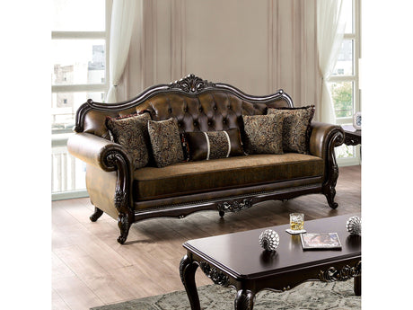 Ensenada Dark Cherry/Brown Sofa & Loveseat - Ornate Home
