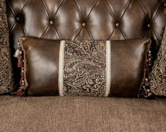 Ensenada Dark Cherry/Brown Sofa & Loveseat - Ornate Home
