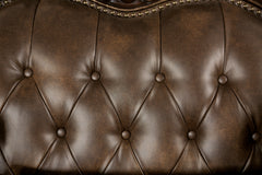 Ensenada Dark Cherry/Brown Sofa & Loveseat - Ornate Home