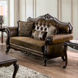 Ensenada Dark Cherry/Brown Sofa & Loveseat - Ornate Home