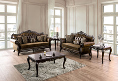 Ensenada Dark Cherry/Brown Sofa - Ornate Home
