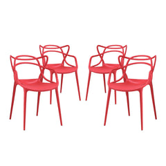 Entangled Red Dining (Set of 4) - Ornate Home