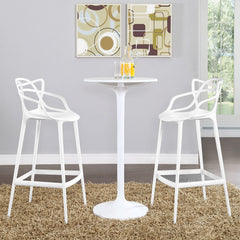 Entangled White Bar Stool (Set of 2) - Ornate Home